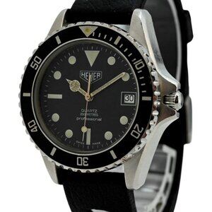 Heuer (Pre-Tag) 37mm Men's 1000 Series Black Dive Swiss Made Watch